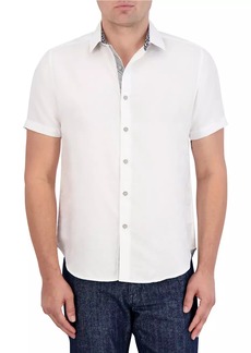 Robert Graham Poseidon Linen & Cotton-Blend Button-Front Shirt