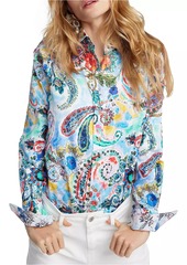 Robert Graham Priscilla Cotton-Blend Watercolor Shirt