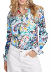 Robert Graham Priscilla Cotton-Blend Watercolor Shirt