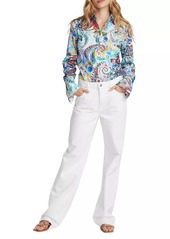 Robert Graham Priscilla Cotton-Blend Watercolor Shirt