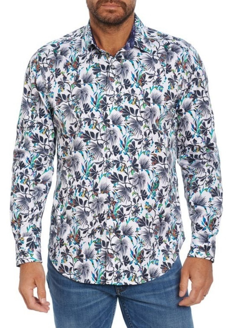 Robert Graham All Aboard Floral Cotton Button-Up Shirt in Multi at Nordstrom