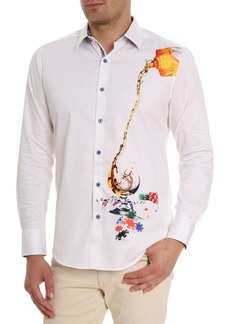 Robert Graham All-In Classic Fit Poker Pour Print Cotton Button-Up Shirt