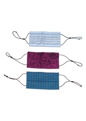 Robert Graham Assorted 3-Pack Adult Face Masks in Blue And Pink at Nordstrom