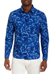 Robert Graham Atlanta Way Button-Up Shirt in Dark Blue at Nordstrom