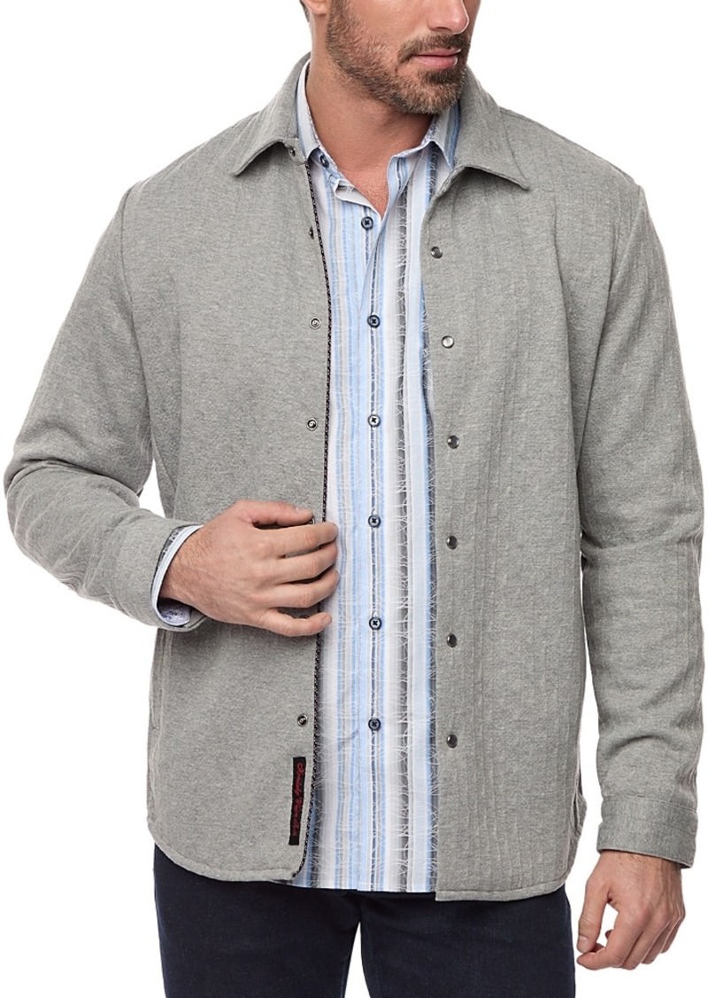 Robert Graham Billard Textured Knit Shirt Jacket