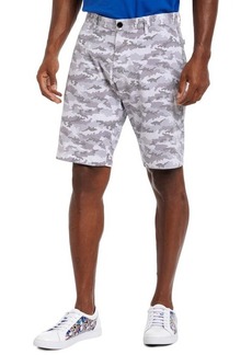 Robert Graham Biscay Camo Flat Front Performance Shorts in Grey at Nordstrom