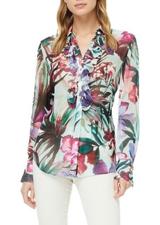 Robert Graham Chrissy Floral Ruffle Blouse in Multi at Nordstrom