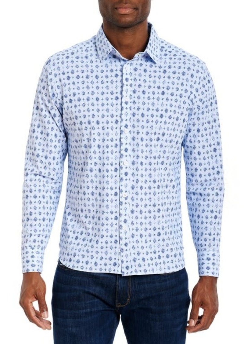 Robert Graham Collingwood Stretch Button-Up Shirt in White at Nordstrom