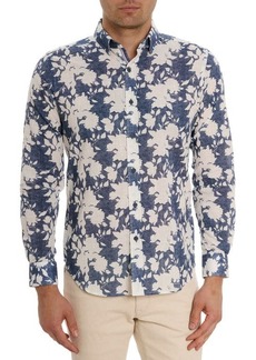 Robert Graham Dominus Tailored Fit Floral Cotton Button-Up Shirt
