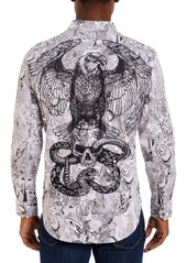 Robert Graham Eagle & Skull Embroidered Sport Shirt