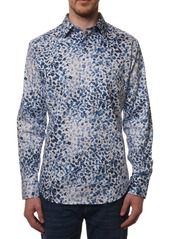 Robert Graham Embark Classic Fit Stretch Print Button-Up Shirt in Blue at Nordstrom