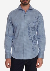 Robert Graham Face Off Embroidered Sport Shirt
