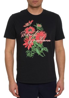 Robert Graham Floral Script Knit Graphic T-Shirt