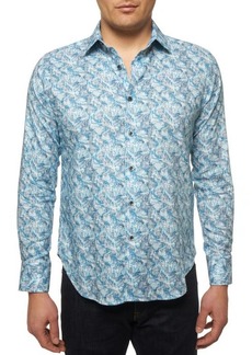 Robert Graham Geomorph Cotton Button-Up Shirt