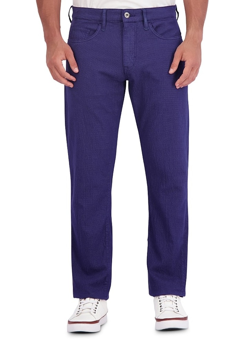 Robert Graham Grant Cotton & Linen Blend Tailored Fit Pants