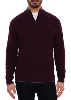 Robert Graham mens MenÂ’s Hervey Sweater Long-sleeve Quarter-zip for Men Pullover Sweater   US