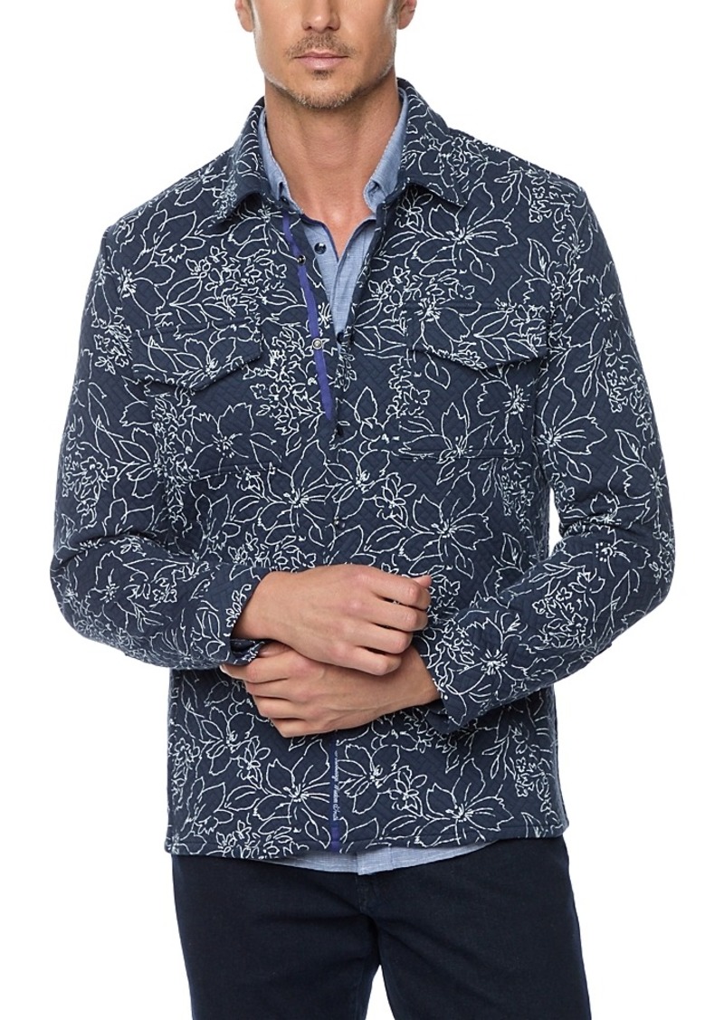 Robert Graham Kohan Botanical Print Shirt Jacket