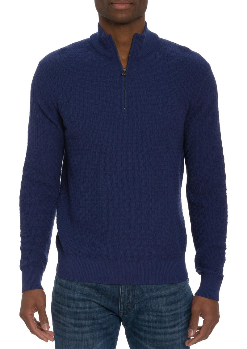 Robert Graham Men's Reisman 1/4-Zip Long-Sleeve Sweater