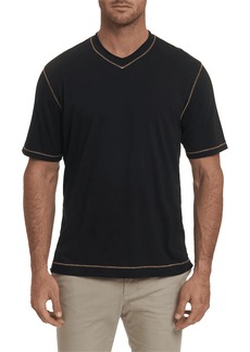 Robert Graham Maxfield Short-Sleeve V-Neck Pull-On T-Shirt for Men