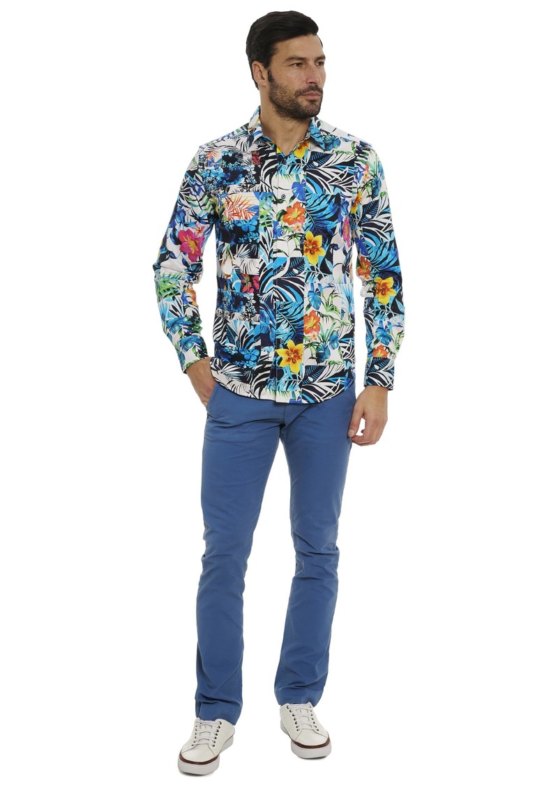 Robert Graham Mens Tahiti Long Sleeve Woven Shirt