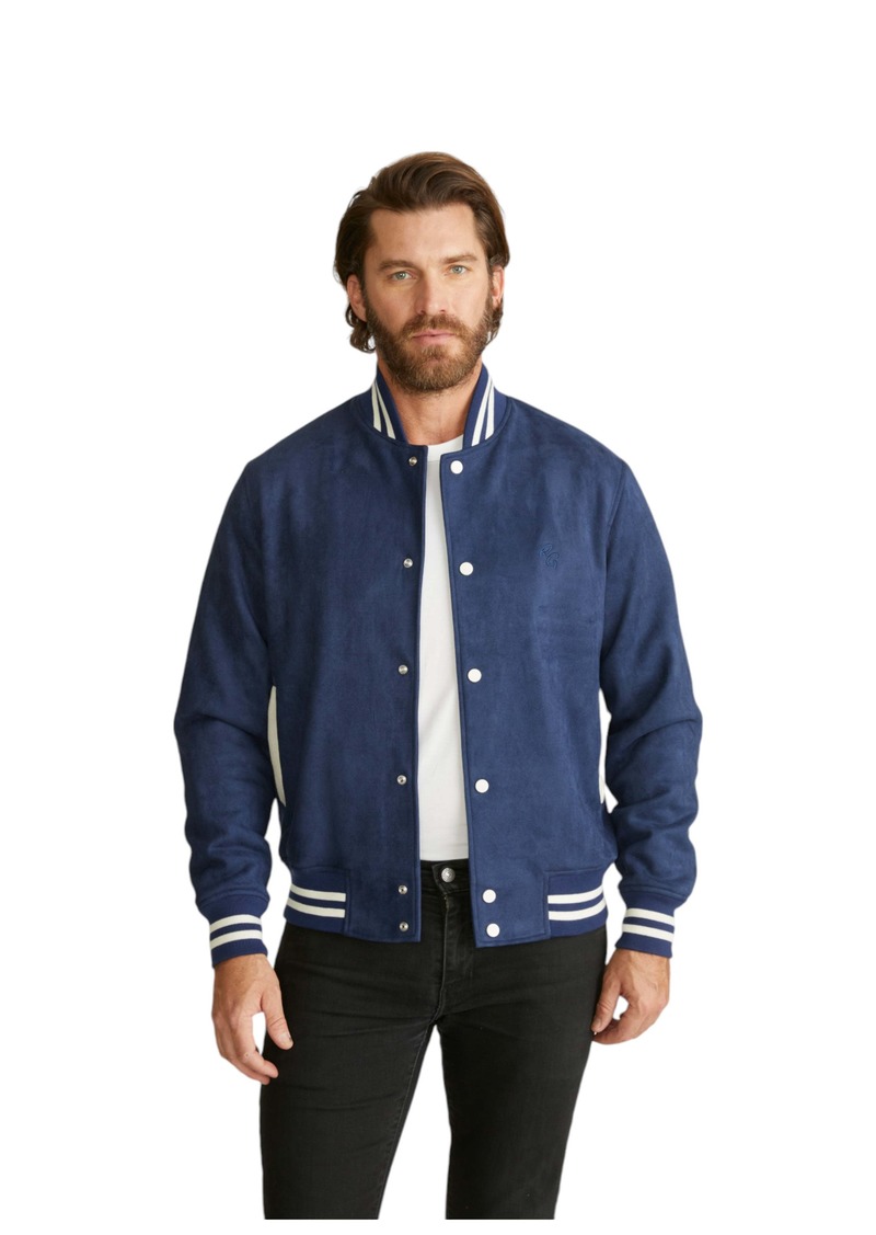 Robert Graham Men's Vegan Suede Varsity Jacket