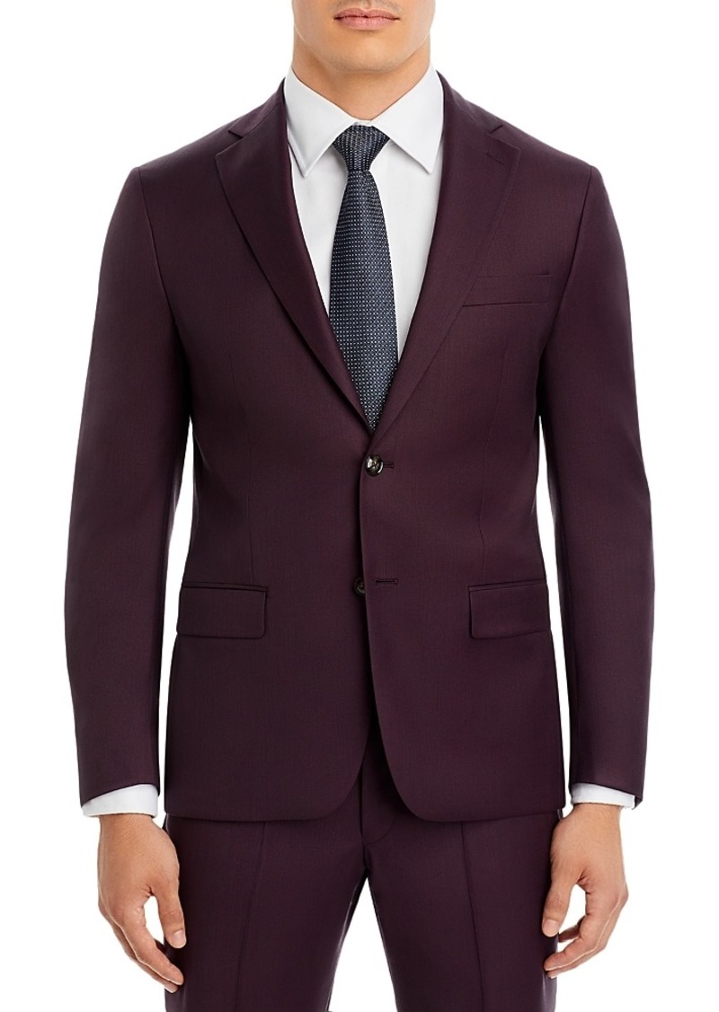 Robert Graham Modern Fit Burgundy Sharkskin Suit Jacket