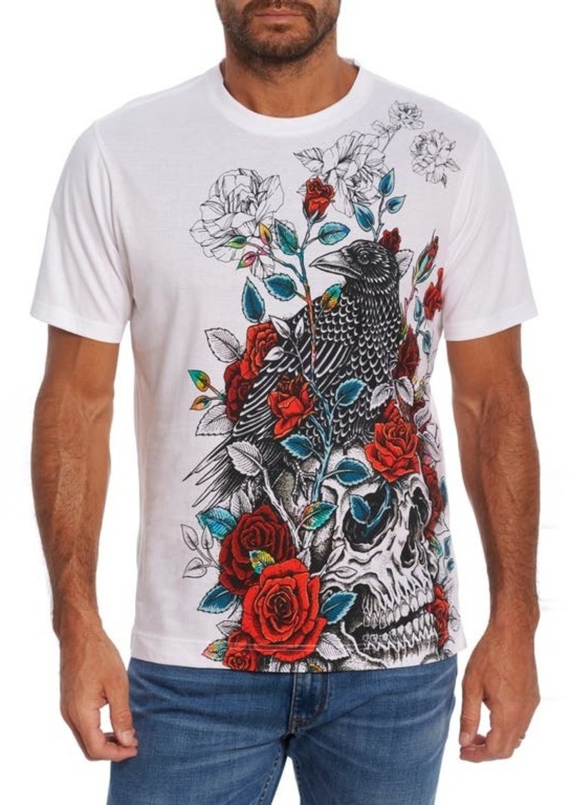 Robert Graham Peconic Floral Cotton Graphic Tee in White at Nordstrom
