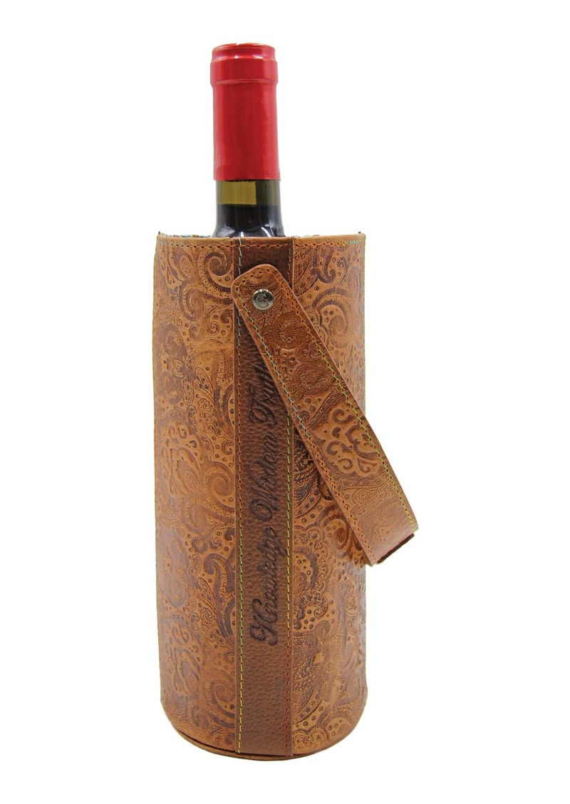 Robert Graham Robert Graham Leather Wine Bottle Carrier