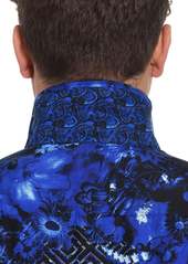 Robert Graham Robert Graham Limited Edition Blue Universe Short Sleeve Button Down Shirt