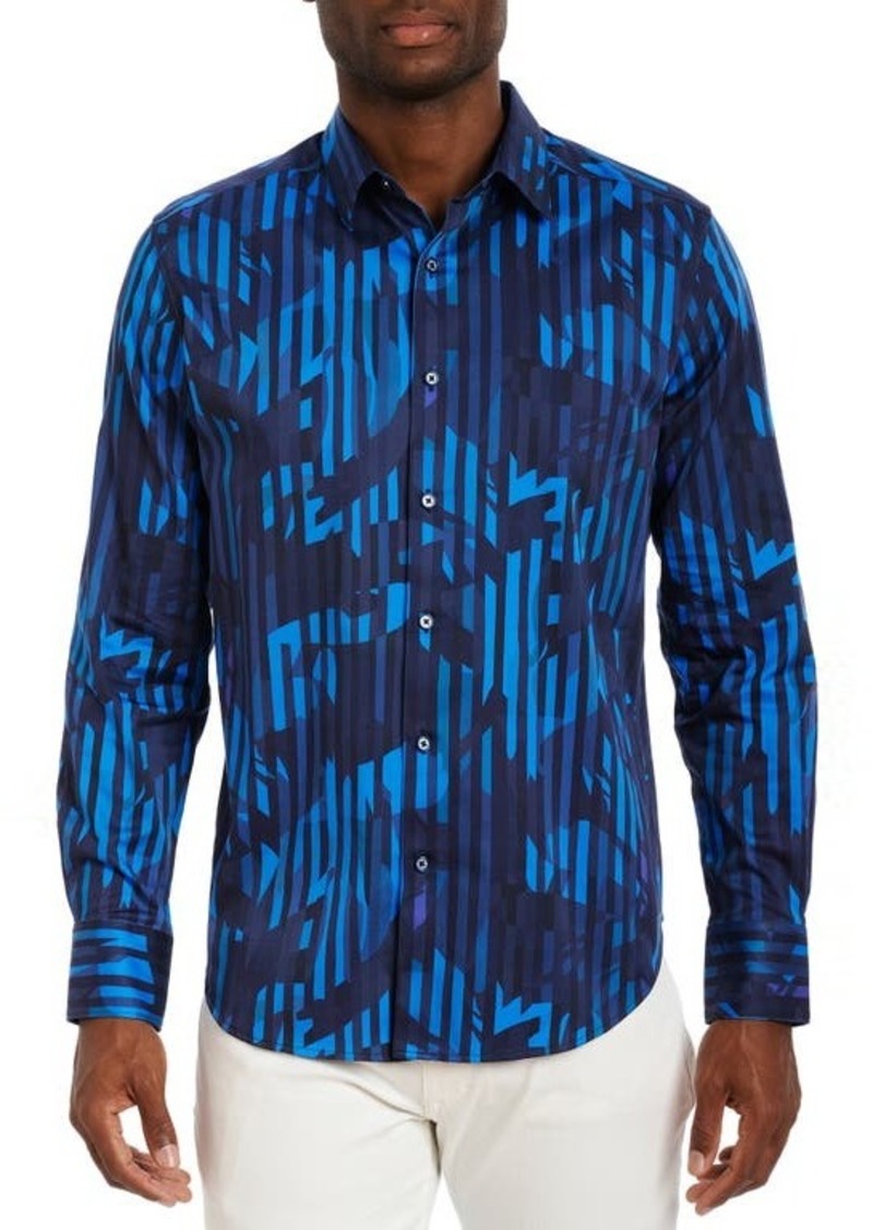 Robert Graham Rock the Boat Button-Up Shirt in Navy at Nordstrom