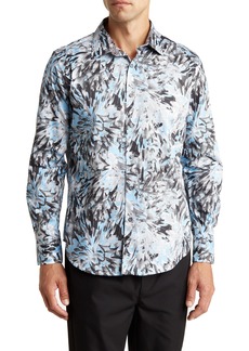 Robert Graham Sadler Floral Cotton Button-Up Shirt in Blue at Nordstrom Rack