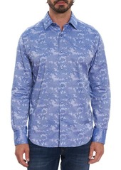Robert Graham Storm Cloud Classic Fit Button-Up Sport Shirt in Blue at Nordstrom