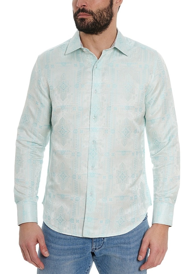 Robert Graham The Timeless Limited Edition Cotton & Silk Jacquard Classic Fit Button Down Shirt