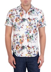 Robert Graham Trippin Short Sleeve Stretch Button-Up Shirt