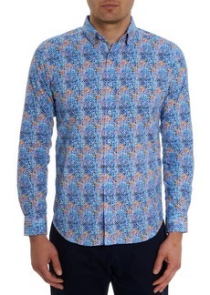 Robert Graham Venlow Geo Print Cotton Button-Up Shirt