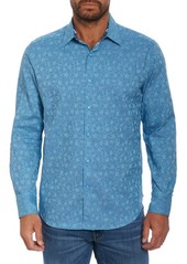 Robert Graham Waters Button-Up Shirt in Aqua at Nordstrom