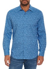 Robert Graham Waters Button-Up Shirt in Medium Blue at Nordstrom
