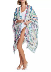 Robert Graham Ruby Paisley Floral Scarf Cover-Up