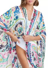 Robert Graham Ruby Paisley Floral Scarf Cover-Up