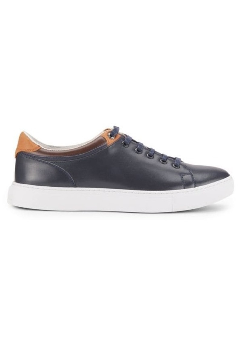 Robert Graham Tahiti Leather Low Top Sneakers