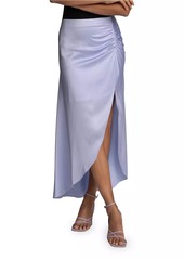 Robert Graham Tatum Ruched Silk-Blend Skirt