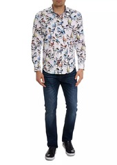 Robert Graham Thoroughbred Graphic Cotton-Blend Shirt