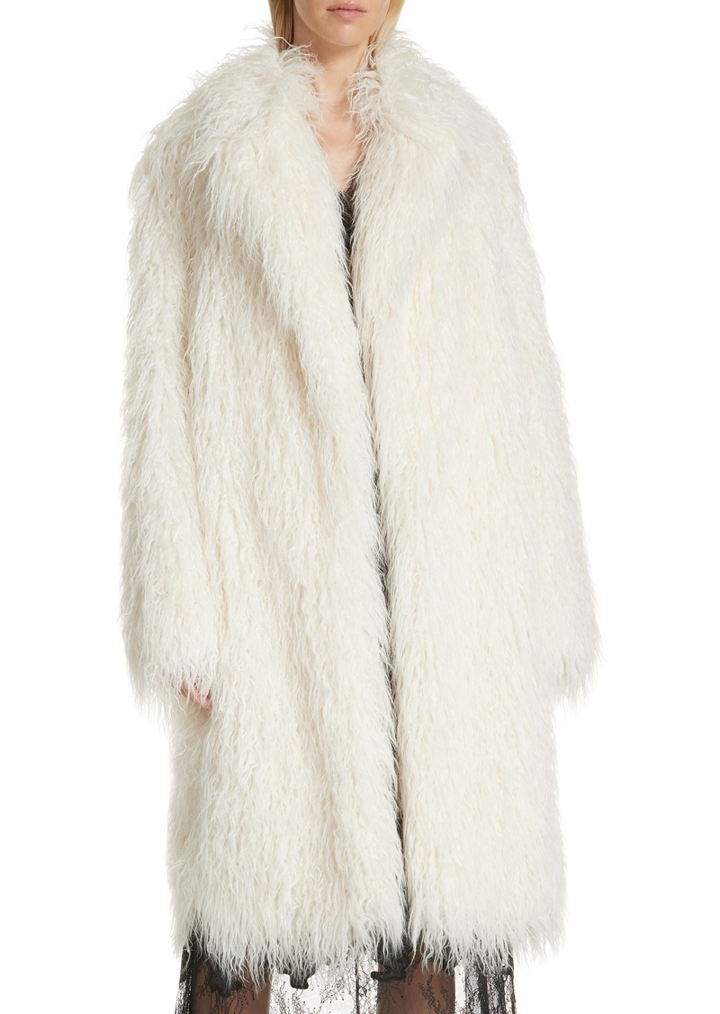 mongolian faux fur coat