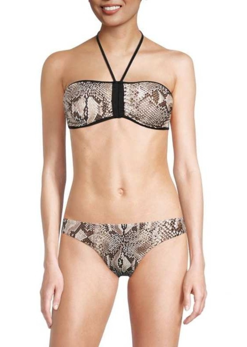 Roberto Cavalli 2-Piece Snakeskin Print Bikini Set