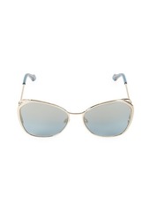 Roberto Cavalli 58MM Textured-Wire Cat Eye Sunglasses