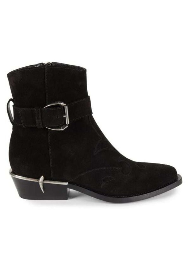 Roberto Cavalli 85MM Suede Ankle Boots