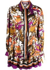 Roberto Cavalli animal-print drawstring shirt dress