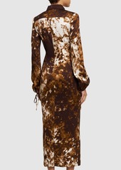 Roberto Cavalli Appaloosa Printed Viscose Twill Dress