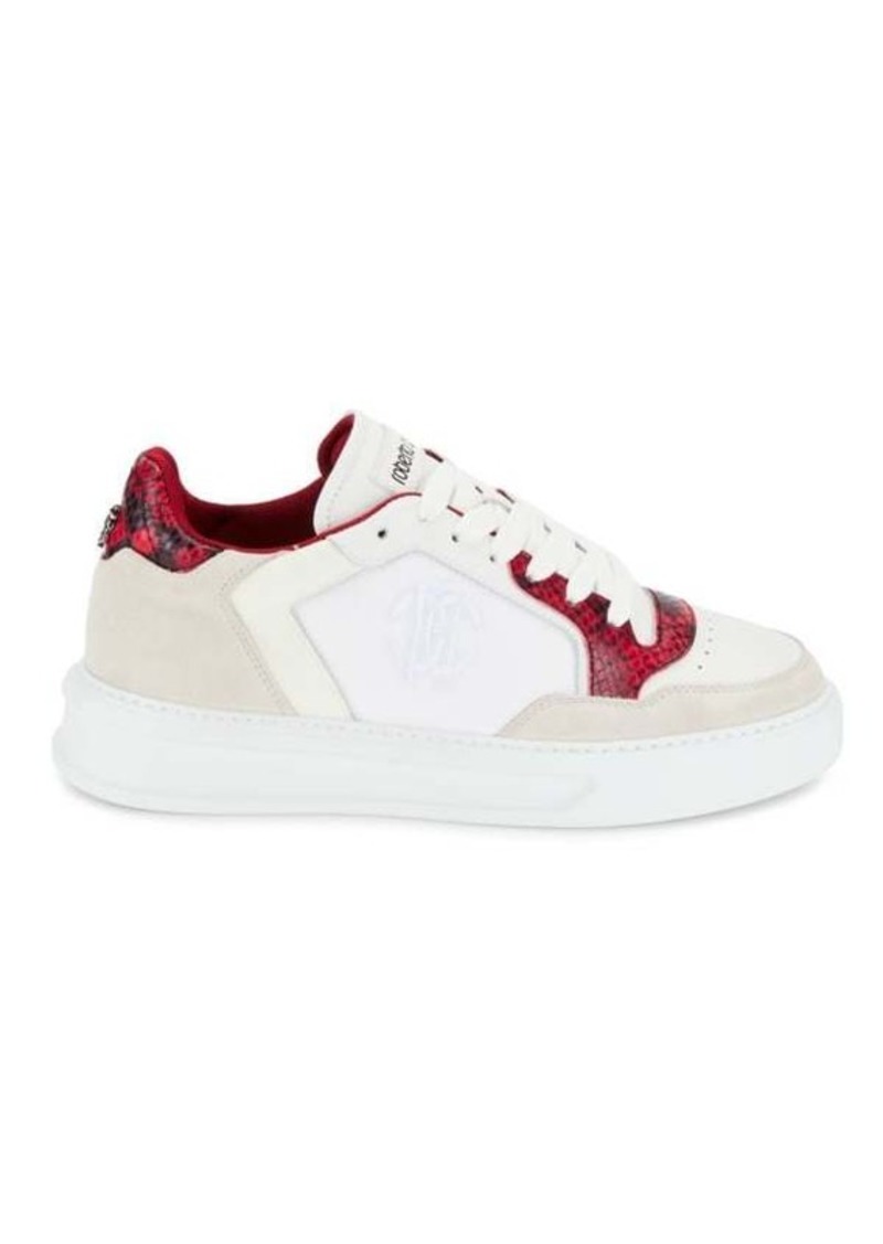 Roberto Cavalli Colorblock Logo Sneakers