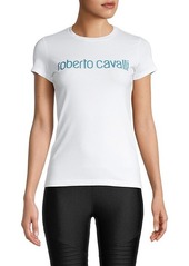 Roberto Cavalli Donna Sparkle Logo T-Shirt